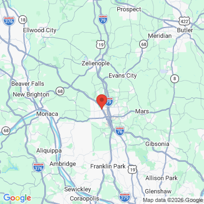 Map to  office in Cranberry Township, PA