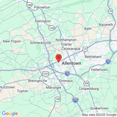 Map to  office in Allentown, PA