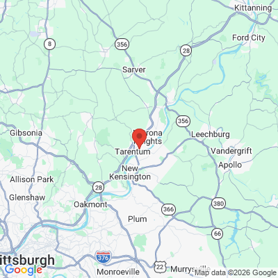 Map to  office in Tarentum, PA