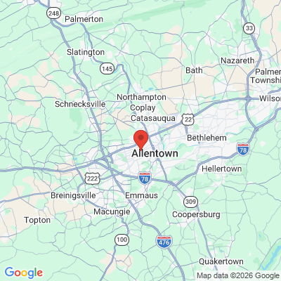 Map to  office in Allentown, PA