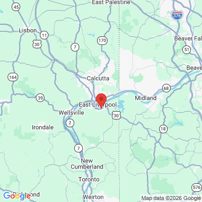 Map to  office in Chester, WV