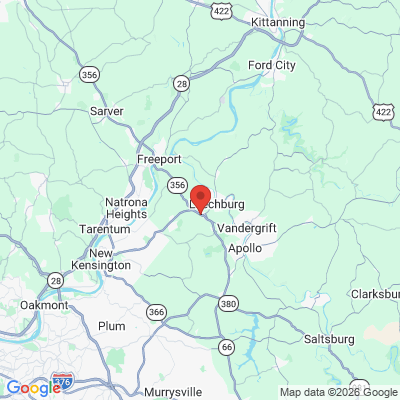 Map to  office in Leechburg, PA