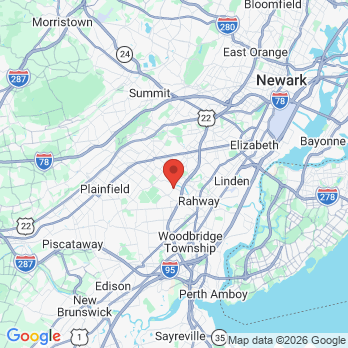 Map to Garden State Dental Design office in Clark, NJ