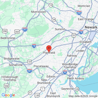 Map to  office in Plainfield, NJ