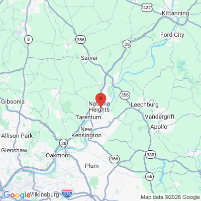 Map to  office in Natrona Heights, PA