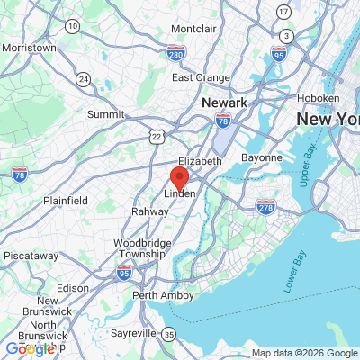 Map to  office in Linden, NJ