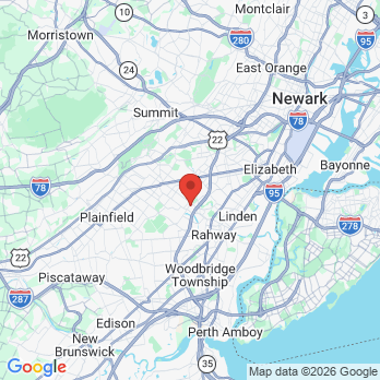 Map to Gary I. Borker, DMD LLC office in Clark, NJ