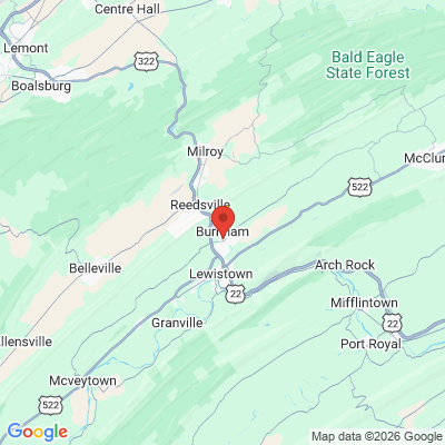 Map to  office in Burnham, PA