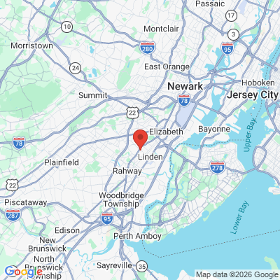 Map to  office in Linden, NJ