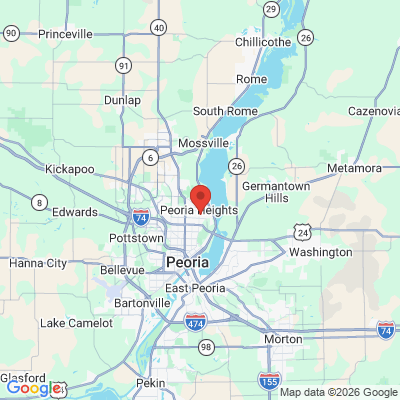 Map to  office in Peoria Heights, IL