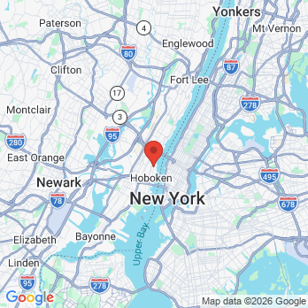 Map to Farag Dentistry office in Hoboken, NJ