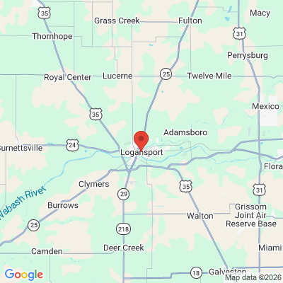 Map to  office in Logansport, IN