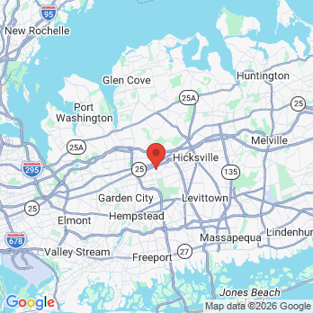 Map to Smile On Westbury - Westbury, New York Dentist office in Westbury, NY