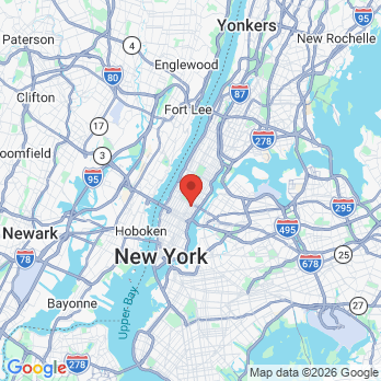 Map to Clear Dental office in Manhattan, NY