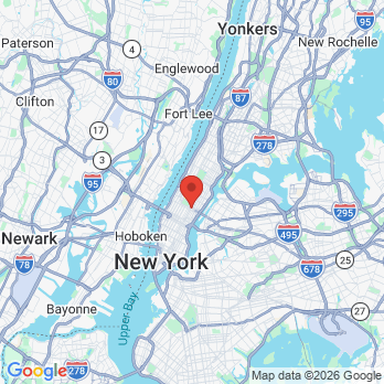 Map to One to One Endodontics office in Manhattan, NY