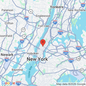 Map to Pure Dental Care office in Manhattan, NY