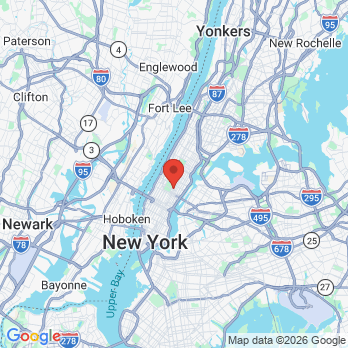 Map to Cosmetic Dental of New York, P.C. office in New York, NY