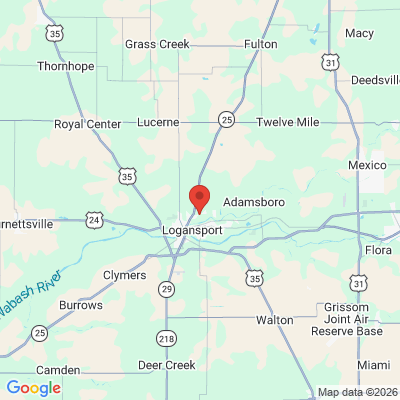 Map to  office in Logansport, IN