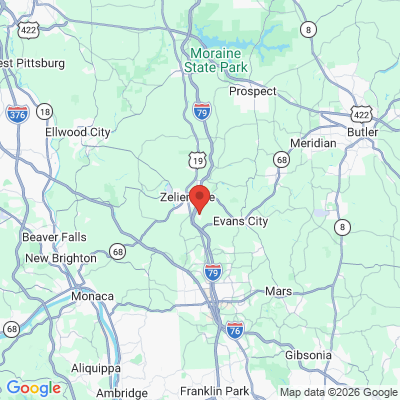 Map to  office in Zelienople, PA
