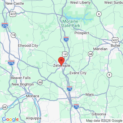 Map to  office in Zelienople, PA