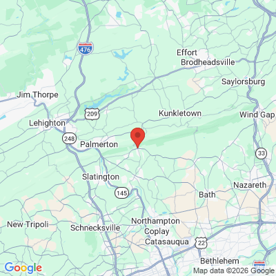 Map to  office in Danielsville, PA