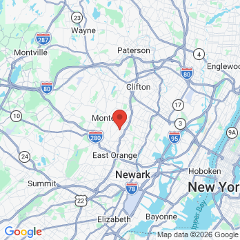 Map to The Dental Center office in Bloomfield, NJ