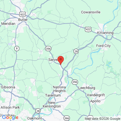 Map to  office in Sarver, PA