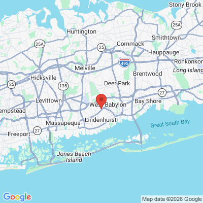 Map to  office in West Babylon, NY