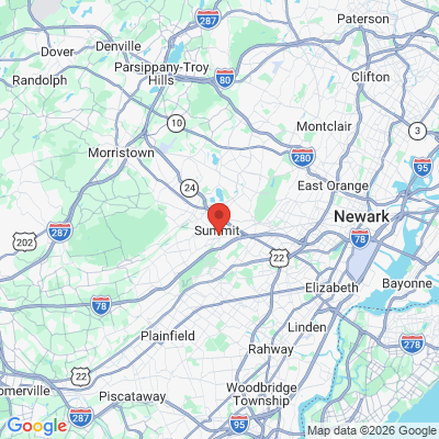 Map to  office in Summit, NJ