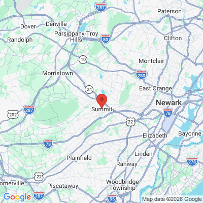 Map to  office in Summit, NJ