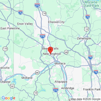 Map to  office in Beaver Falls, PA