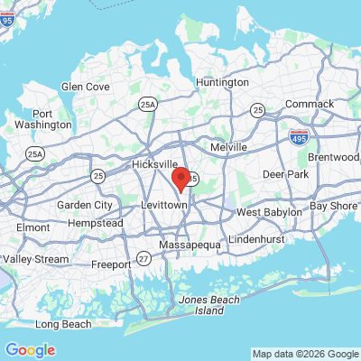 Map to  office in Bethpage, NY
