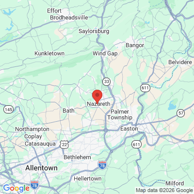 Map to  office in Nazareth, PA