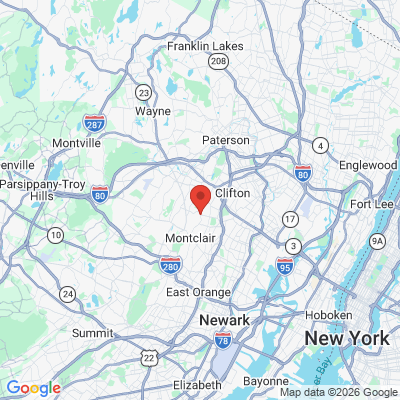 Map to  office in Upper Montclair, NJ