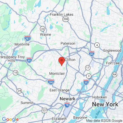 Map to  office in Upper Montclair, NJ