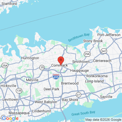 Map to  office in Commack, NY