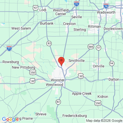 Map to  office in Wooster, OH