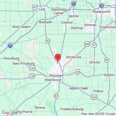 Map to  office in Wooster, OH