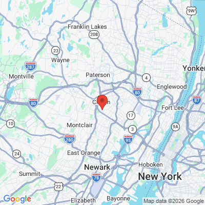 Map to  office in Clifton, NJ