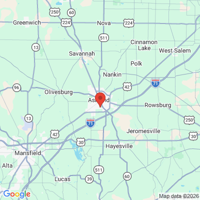 Map to  office in Ashland, OH