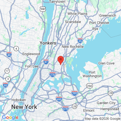 Map to Bronx Dental Implants & Periodontics office in Bronx, NY