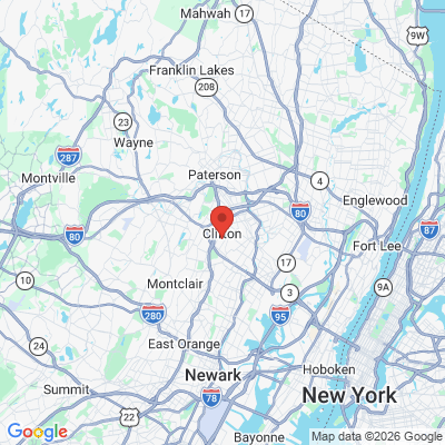 Map to  office in Clifton, NJ