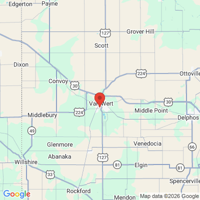 Map to  office in Van Wert, OH