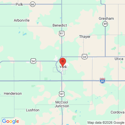 Map to  office in York, NE
