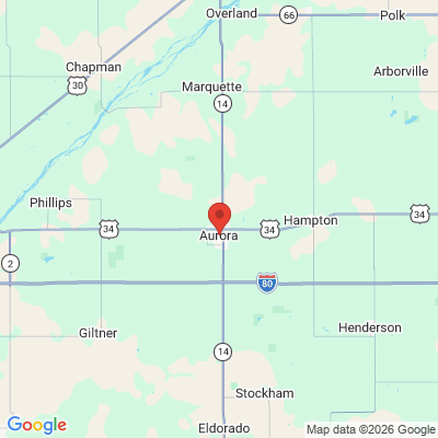 Map to  office in Aurora, NE