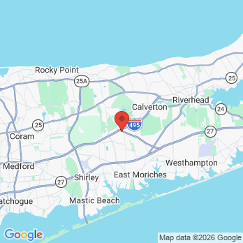 Map to Pure dental office in Manorville, NY