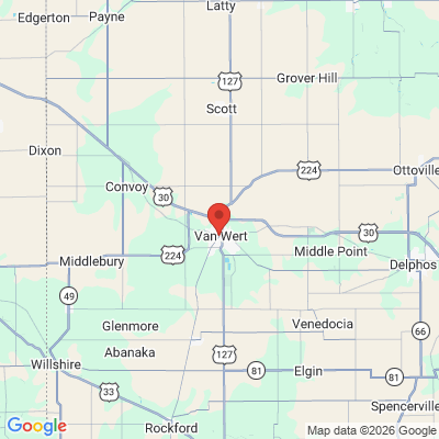 Map to  office in Van Wert, OH