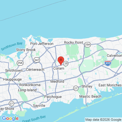 Map to  office in Coram, NY