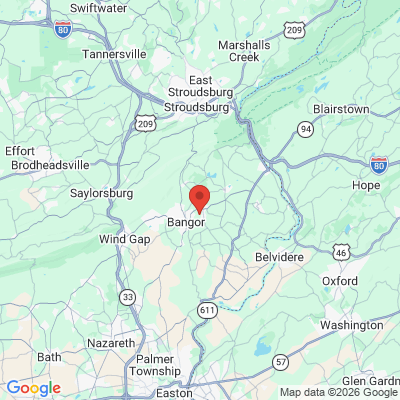 Map to  office in Bangor, PA