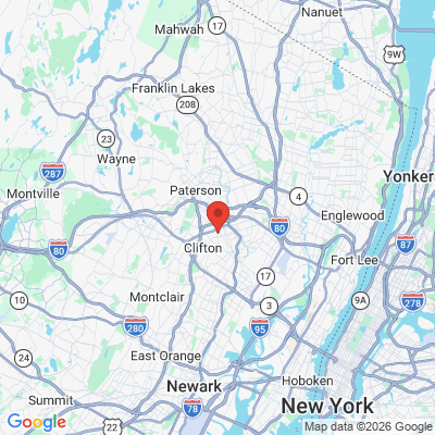 Map to  office in Clifton, NJ